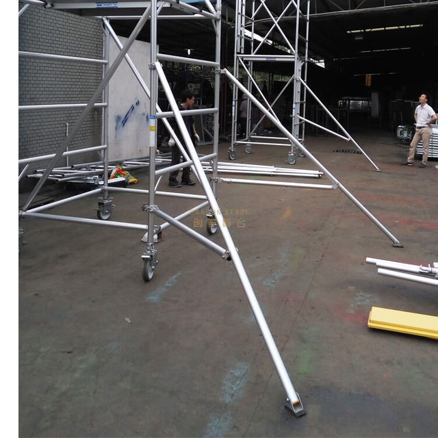 Popular EN1004 Certification Indoor Aluminum Scaffold Tower for Outdoor Hall Entry Distribution