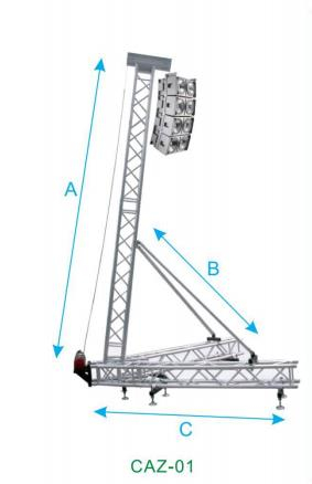 Aluminum Portable Electrical Motor Hoist Line Array Speaker Truss Stand ...