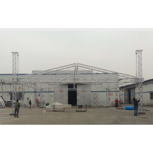Aluminum Outdoor Box Roof Stage Truss Design for Sale 10x8x8m