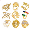 Trendy Latest Low Price Saudi Arabia Gold Finger Ring Designs for Girls