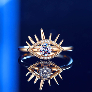 Finger Ring Jewelry Cz Custom Evil Eye Copper Ring Women