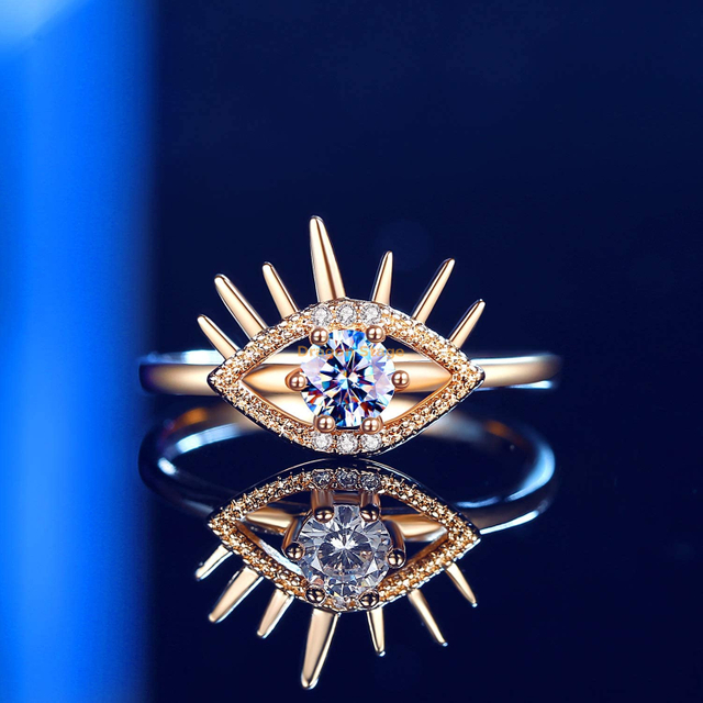 Finger Ring Jewelry Cz Custom Evil Eye Copper Ring Women