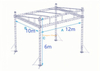 Aluminum Portable Truss Flat Roof Structure Price 12x10x6m 