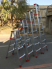 Aluminum Alloy Herringbone Ladder Telescopic Stretching Home Folding Ladder 