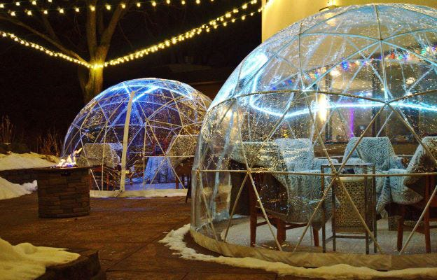 6m Transparent garden hotel igloo glamping house geodesic dome tent
