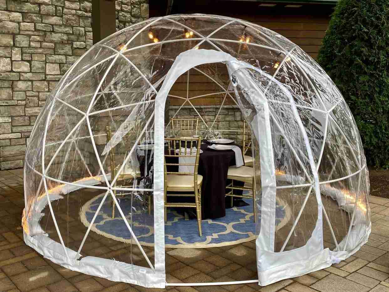 3.6m plastic garden igloo dome tent