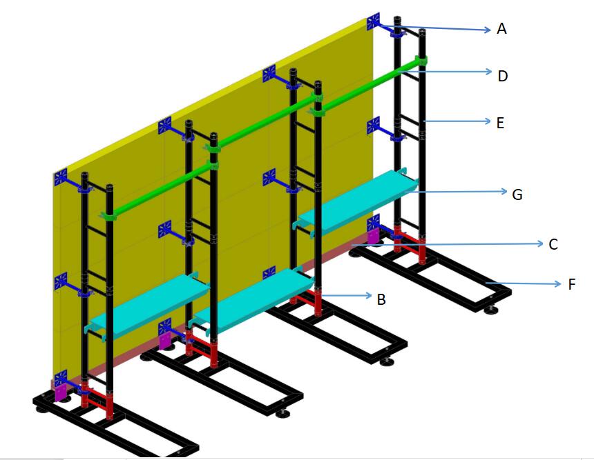 led ground truss parts diagram