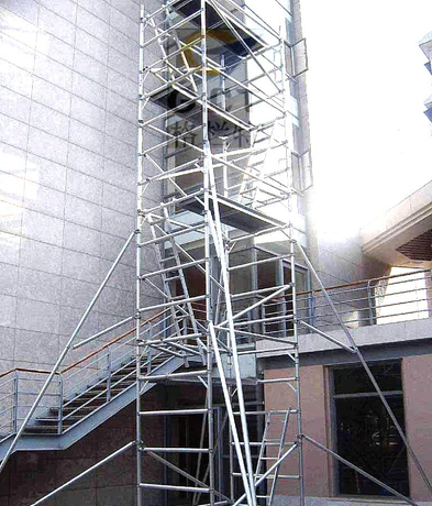 Mobile Adjustable Folding Scaffolding Frame Aluminum Material