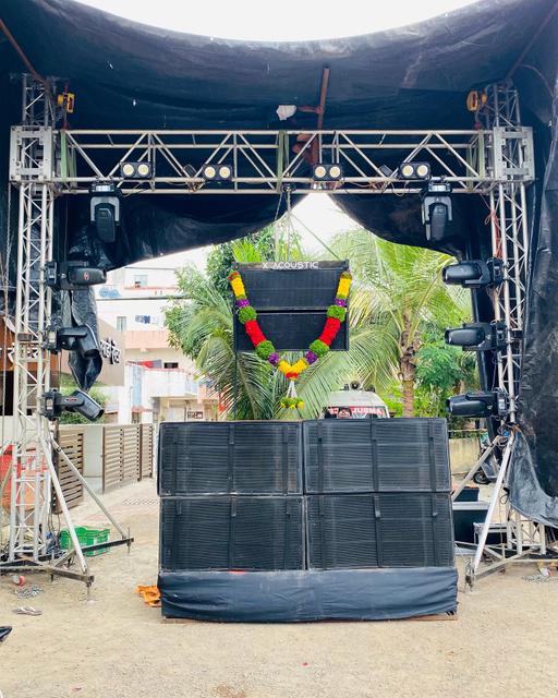 heavy duty portable stage truss with roofing