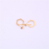 Fashion Jewelry Hexagonal Simple Geometric Hoop 316L Stainless Steel Gold Filled Stud Earring For Girls