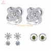 Thailand Peridot Jewelry Back Sun Cz Sterling 925 Silver Earring