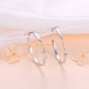 new 2020 korean style fashion women jewelry custom stainless steel silver plated big cross hoop earrings