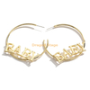 Personalized Women Jewelry Custom Name Alloy Large Hoop Earring