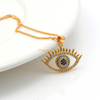 crystal boho jewellery copper statement blue evil eye pendant necklace