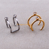 Wholesale Personality Punk Stainless Steel Non Pierced Ear Clip Cuff Earrings