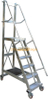 Aluminum Factory Direct Multi Functional Mobile Step Platform Ladder with Wheels