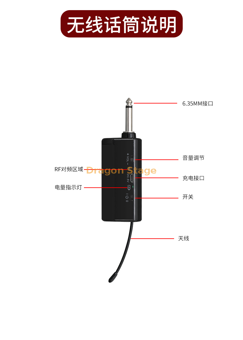 detail of Neck hanging microphone neck hanging guitar self playing and self singing street singing piano wireless microphone1 (4)