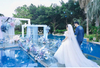 Swimming Pool Aluminum Mobile Transparent Glass Portable Stage for Outdoor Wedding Event 