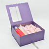 Custom purple cartoon printed flower box cardboard paper packaging gift boxes craft box with clear lid