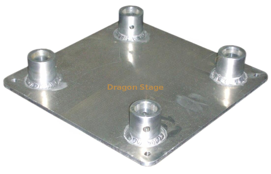 Aluminum Square Truss Pillar Base With Female Receivers