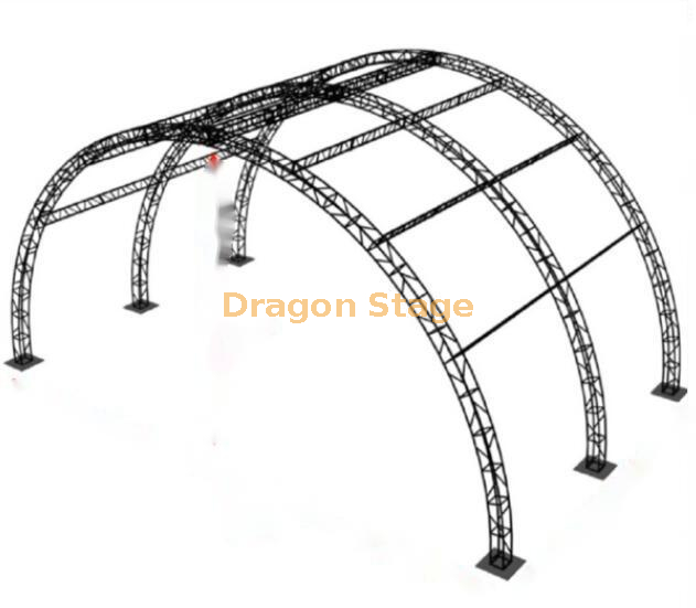 Aluminum semi circle roof truss stage truss