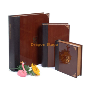 KSA Jeddah season High Grade Luxury Wooden Book Shape Gift Packaging Box Set