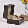 In Stock Luxury Custom Logo Brown Pu Leather Watch Box For Gift