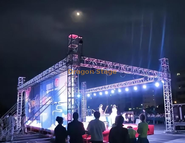 Portable Non Roof Aluminum Truss System Stage 60x40x26ft