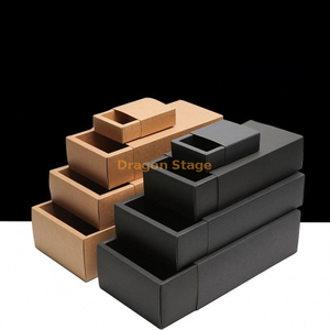 Wooden Box factory customized Wholesale Blank White Brown Jewelry Gift Cardboard Kraft Paper Boxes