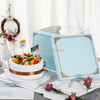 Wholesale Blue Cardboard Cake Boxes Window Paper Box Custom Tall Clear Cake Box