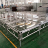 Aluminum Transparent Mobile Glass Acrylic Stage 12.2x9.76m 40x32ft