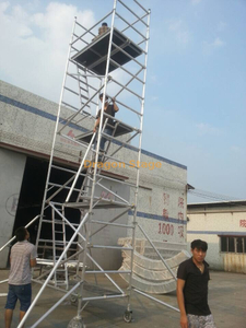 14.98m Aluminum Scaffolding with Hang Ladder Method