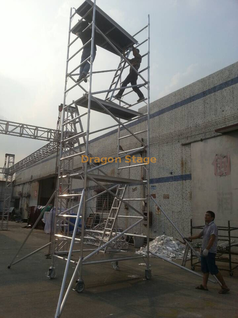 11.75m Aluminum Scaffolding with Hang Ladder Stand