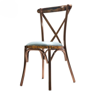European Style Titanium Fork Chair, Coffee Shop, Bar, Leisure Iron Art, Rose Gold Dining Chair, Western Restaurant Dining Chair Manufacturer Wholesale
