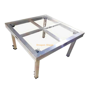 4x4ft Acrylic Glass Clear Quick Locking Stage