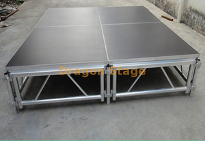 Outdoor Non Slip Events Aluminum Mobile Portable Adjustable Concert Modular Stage Platform 13.42x7.32m