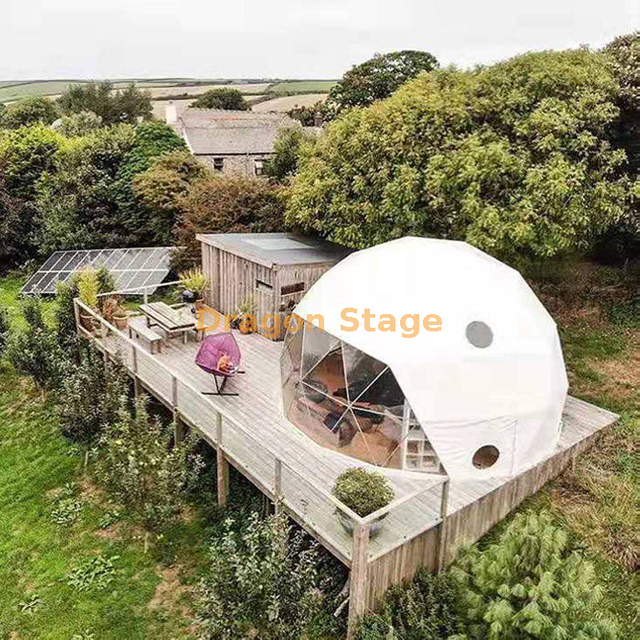 Waterproof Party Hotel Glamping Luxury Family White Dome Tent