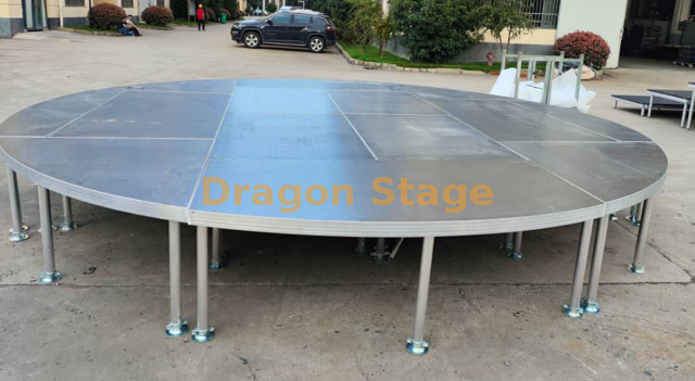 Diameter 8m 9m 10m Aluminum Round Portable Platform Stage 