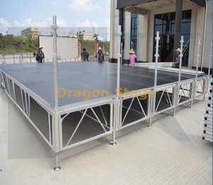 Portable Stage with Adjustable Legs 14x2m