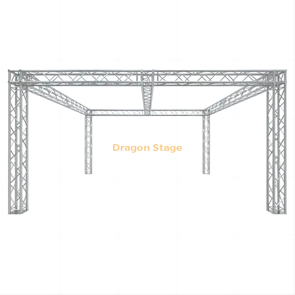Global Truss 20'x20' Trade Show Booth / Exhibit System - Modular F34 Box Truss with Universal Junction Block Corners and Center Beam