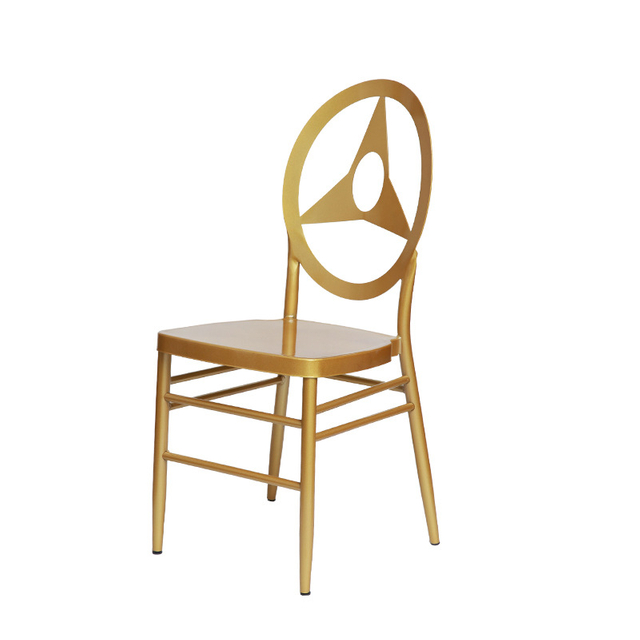 Metal Round Back Bamboo Chair, Hotel Restaurant Backrest Phoenix Chair, Wedding Banquet Bamboo Chair, Household Space Cushion Chair Manufacturer