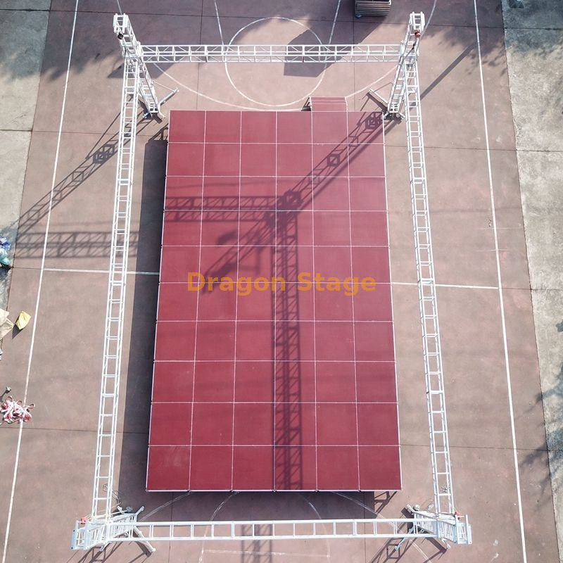 Outdoor Show Event Mobile Truss Stage 10.98x3.66m