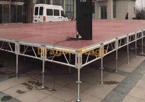 4x4 ft Aluminum Stage Platform and Adjustable Stage Leg 18.3x3.66m