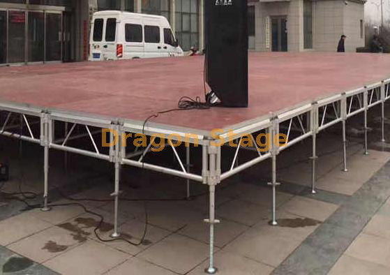 4x4 ft Aluminum Stage Platform and Adjustable Stage Leg 18.3x3.66m