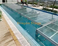 Transparent outdoor wedding stage platform with aluminum frame for luxury event decoration