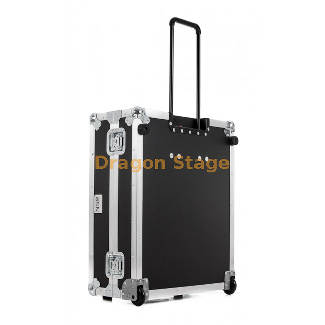 Factory Black And Sliver Party Travel Transport Flight Case With Handle