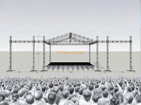 Aluminum Stage Roof Truss for Line Array And Led Screen 12x10x8m