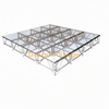 4.88x4.88m Square Aluminum Mobile Acrylic Glass Stage with Adjustable Height and Dual Stairs