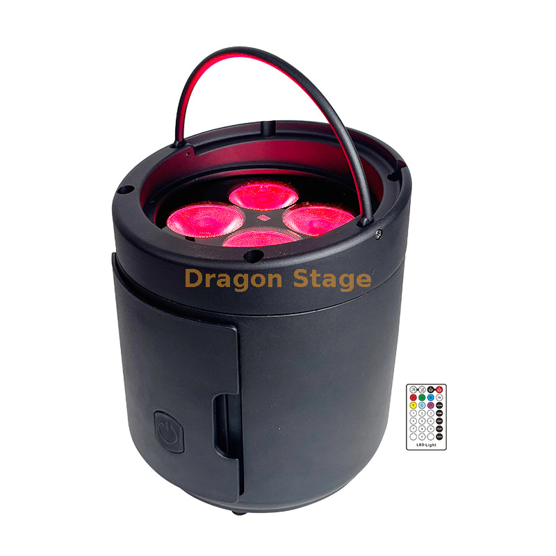 IP65 Battery Powered Wireless DMX LED Uplight | 4×20W RGBWA+UV Stage Light
