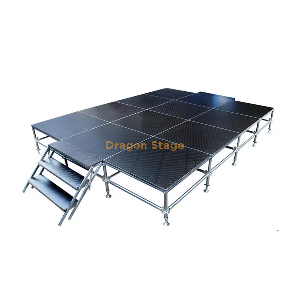 4.88x3.66m Outdoor Quick-Assembly Aluminum Steel Stage for Weddings Concerts 